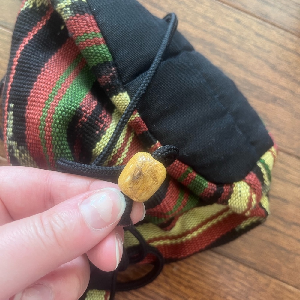 Striped Multicolor Drawstring Bag - Picture 5 of 5